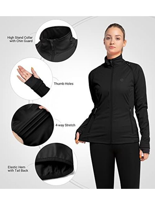 Outdoor Ventures Women's Full Zip Running Cycling Jacket Waterproof Windproof Reflective Removable Sleeves Athletic Vest