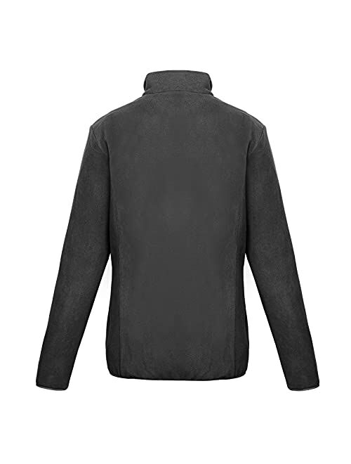 Outdoor Ventures Women's Loose Fit 1/4 Quarter Zip Soft Lightweight Polar Fleece Pullover Jacket with Zipper Pocket