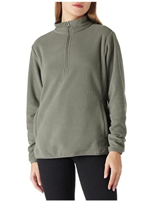 Outdoor Ventures Women's Loose Fit 1/4 Quarter Zip Soft Lightweight Polar Fleece Pullover Jacket with Zipper Pocket