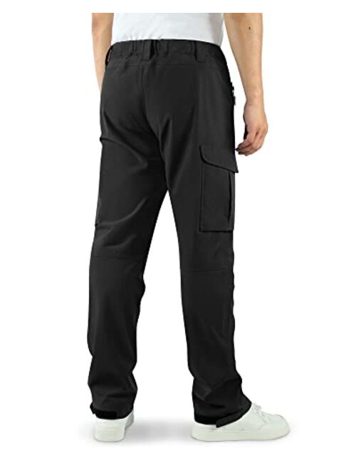 Outdoor Ventures Men's Rain Pants, Lightweight Breathable Waterproof Golf Rain Over Pants for Hiking Fishing Travel