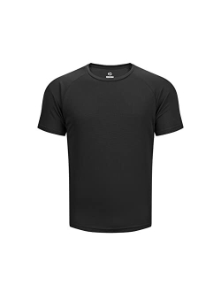 Outdoor Ventures Men's Dry Fit T Shirts, Quick Dry Athletic Gym Running Workout Short Sleeve Tee Shirts for Men