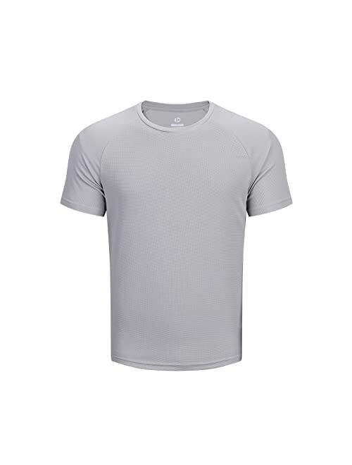 Outdoor Ventures Men's Dry Fit T Shirts, Quick Dry Athletic Gym Running Workout Short Sleeve Tee Shirts for Men