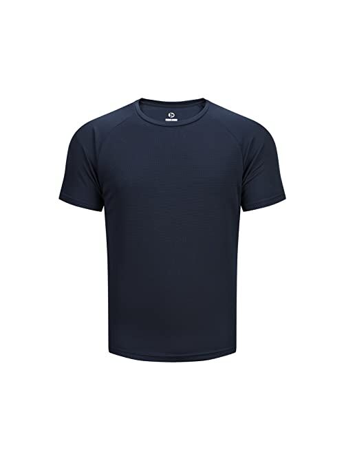 Outdoor Ventures Men's Dry Fit T Shirts, Quick Dry Athletic Gym Running Workout Short Sleeve Tee Shirts for Men