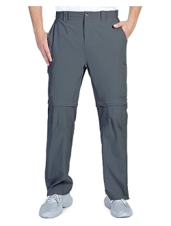 Outdoor Ventures Men's Convertible Pants, Quick Dry Hiking Zip-Off Pants, Stretch Lightweight Cargo Pants