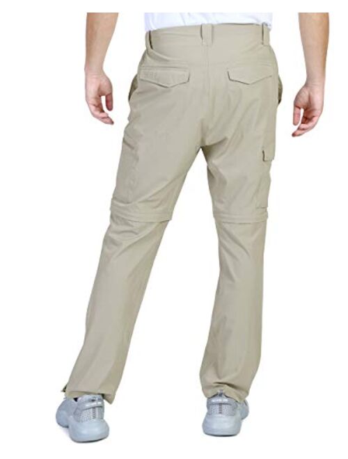 Outdoor Ventures Men's Convertible Pants, Quick Dry Hiking Zip-Off Pants, Stretch Lightweight Cargo Pants