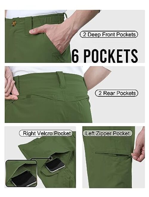 Outdoor Ventures Men's 10" Hiking Shorts Water-resistants Quick Dry Outdoor Golf Shorts