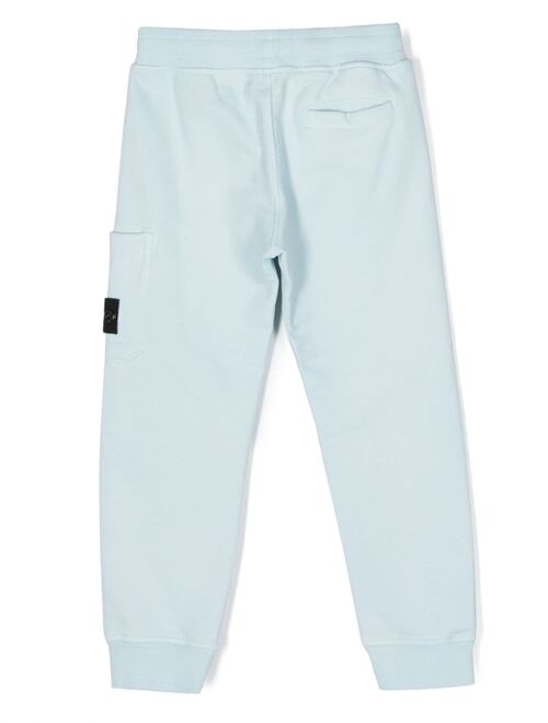 Stone Island Junior Compass-badge cotton track pants