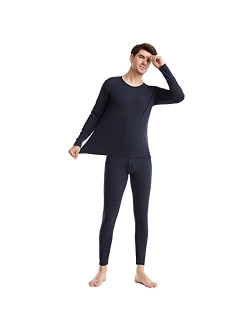 Fomolom Mens Thermal Underwear Set Winter Base Layer Top & Bottom Ultra Soft Long Johns Pant Sets