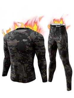 CL convallaria Mens Thermal Underwear Set with Fly, Long Johns Base Layer Winter Hunting Gear Sport Top and Bottom XS-4XL