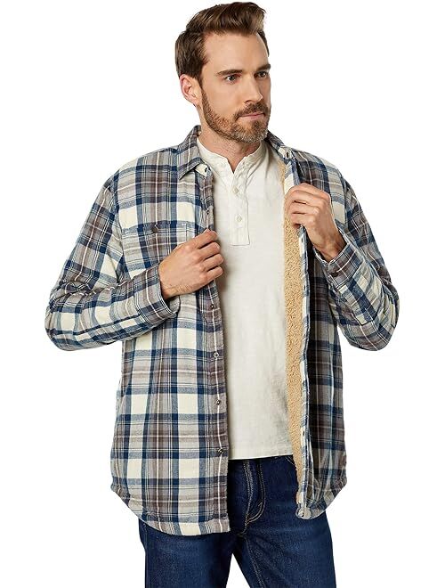 L.L.Bean Sherpa Lined Scotch Plaid Shirt Long Sleeve Regular