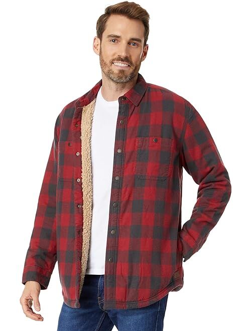 L.L.Bean Sherpa Lined Scotch Plaid Shirt Long Sleeve Regular