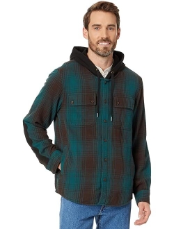 Signature Heritage Textured Flannel Plaid Hooded Shirt