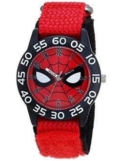 Spider-Man Kids' Plastic Time Teacher Analog Quartz Nylon Strap Watch