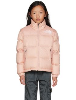 KIDS Kids Pink 1996 Retro Nuptse Big Kids Down Jacket