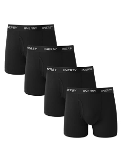 Men's Mesh Boxer Briefs Cooling Breathable Sports Underwear W/Fly 4-Pack