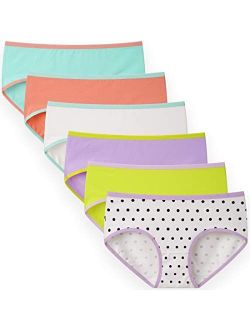 Girls Cotton Underwear Teen Comfortable Panties Size 8-16 Briefs 6 Pack