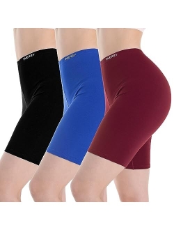 Women's Cotton Boy Shorts Anti Chafing Under Dresses Summer Shorts 3-Pack