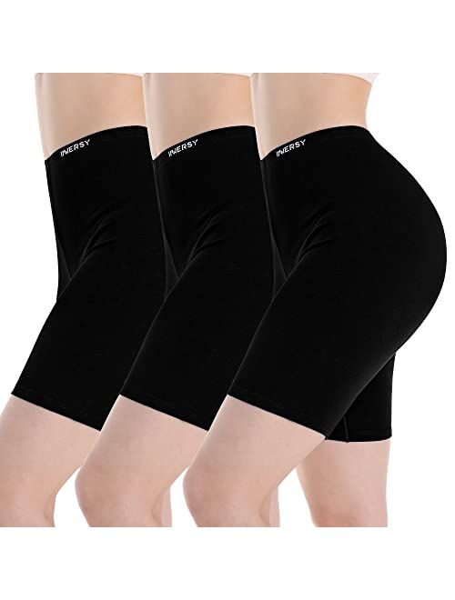 INNERSY Women's Cotton Boy Shorts Anti Chafing Under Dresses Summer Shorts 3-Pack