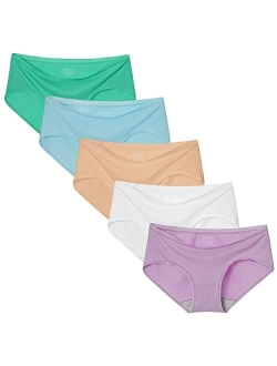 Women's Soft & Thin No Show Modal Underwear Quick Dry Panties for Summer 5-Pack