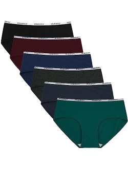 Womens Cotton Underwear Ladies Mid-low Waisted Hipster Panties Briefs 6 Pack