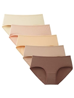 Womens Cotton Breathable Underwear Hipster Comfortable Panties Ladies Briefs 5 Pack