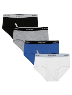 Boys Cotton Briefs Underwear Teen Front Opening Underpants Sized 6-18 Years 4 Pack