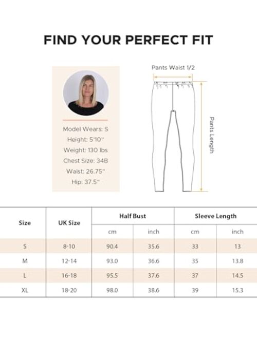 INNERSY Womens Thermal Underwear Lightweight Long Base Layer Bottoms