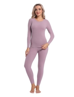 Women's Thermal Underwear Set Ultra-Soft Long Johns Base Layer for Cold Weather