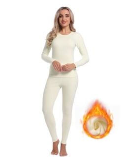 Women's Thermal Underwear Set Ultra-Soft Long Johns Base Layer for Cold Weather