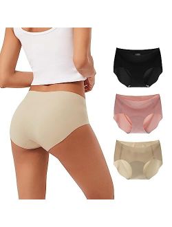 Women's Seamless No Show Hipster Panties Invisible Light Underwear 3-Pack