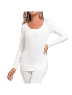 Womens Thermal Underwear Long Sleeve Base Layer Lightweight Shirts Tops