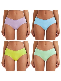 Women's Breathable Cotton Underwear Hipster Panties for Daily Comfort 4-Pack