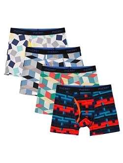 Boys Mesh Boxer Briefs with Fly Breathable Cooling Underwear for Boys and Teens 6-18 Pack of 4