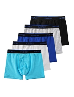 Boys Underwear Stretchy Cotton Soft Boxer Briefs for 6-18 Teen Boys 5 Pack