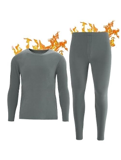 Men's Thermal Underwear Set Lightweight Base Layer Long Johns for Winter Exercise