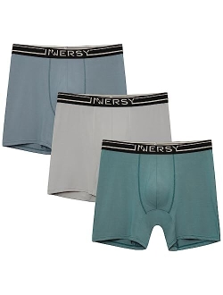 Mens Modal Boxer Briefs Underwear Moisture Wicking with Pouch Trunks 3 Pack