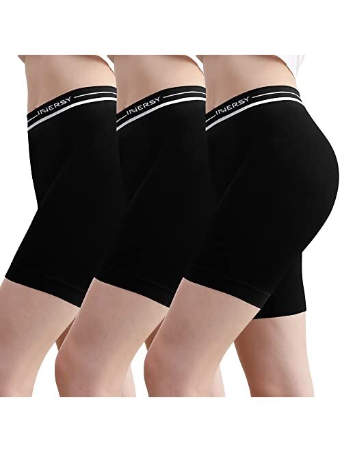 INNERSY Sporty Slip Shorts for Women Under Dresses Cooling Anti Chafing Shorts 3-Pack