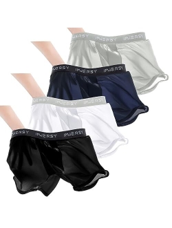 Men's Cooling Thin Mesh Boxer Briefs Breathable Quick Dry Underwear 4-Pack