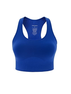 Sports Bra for Women Padded Mid-Impact Racerback Workout Bras Wirefree Yoga Tops