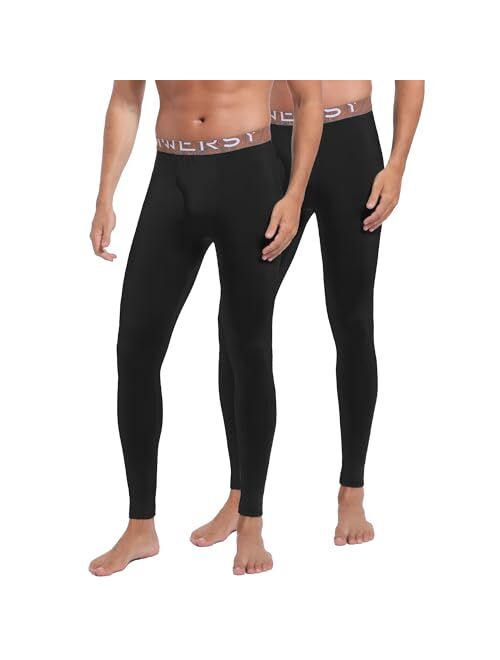 INNERSY Mens Thermal Underwear Lightweight Long Base Layer Bottoms 2 Packs