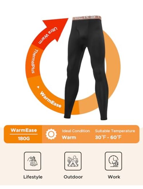 INNERSY Mens Thermal Underwear Lightweight Long Base Layer Bottoms 2 Packs