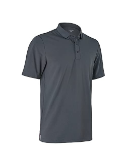 Men's Polyester Golf Polo Shirt Moisture Wicking Short Sleeve Shirt