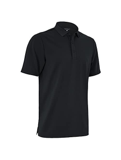 Men's Polyester Golf Polo Shirt Moisture Wicking Short Sleeve Shirt