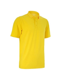 Men's Polyester Golf Polo Shirt Moisture Wicking Short Sleeve Shirt