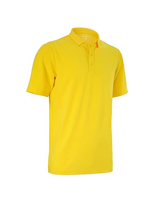 INNERSY Men's Polyester Golf Polo Shirt Moisture Wicking Short Sleeve Shirt