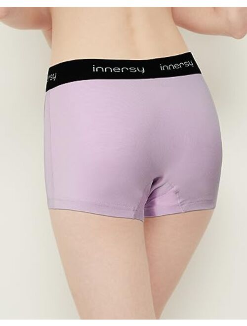 INNERSY Girls Period Boyshorts Underwear Cotton First Starter for Teen Aged 8-16 Panties 3 Pack