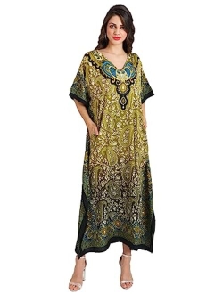 Miss Lavish London Women Kaftans Dresses, S-3XL, Regular to Plus Size