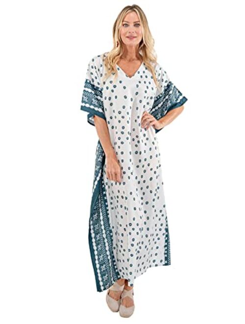 Miss Lavish London Women Kaftans Dresses, S-3XL, Regular to Plus Size