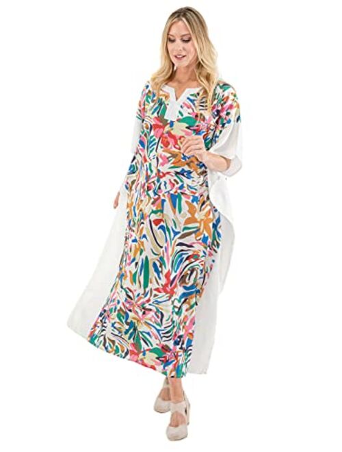 Miss Lavish London Women Kaftans Dresses, S-3XL, Regular to Plus Size