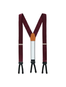 TRAFALGAR Men's Sutton Solid Color Silk Formal End Suspenders